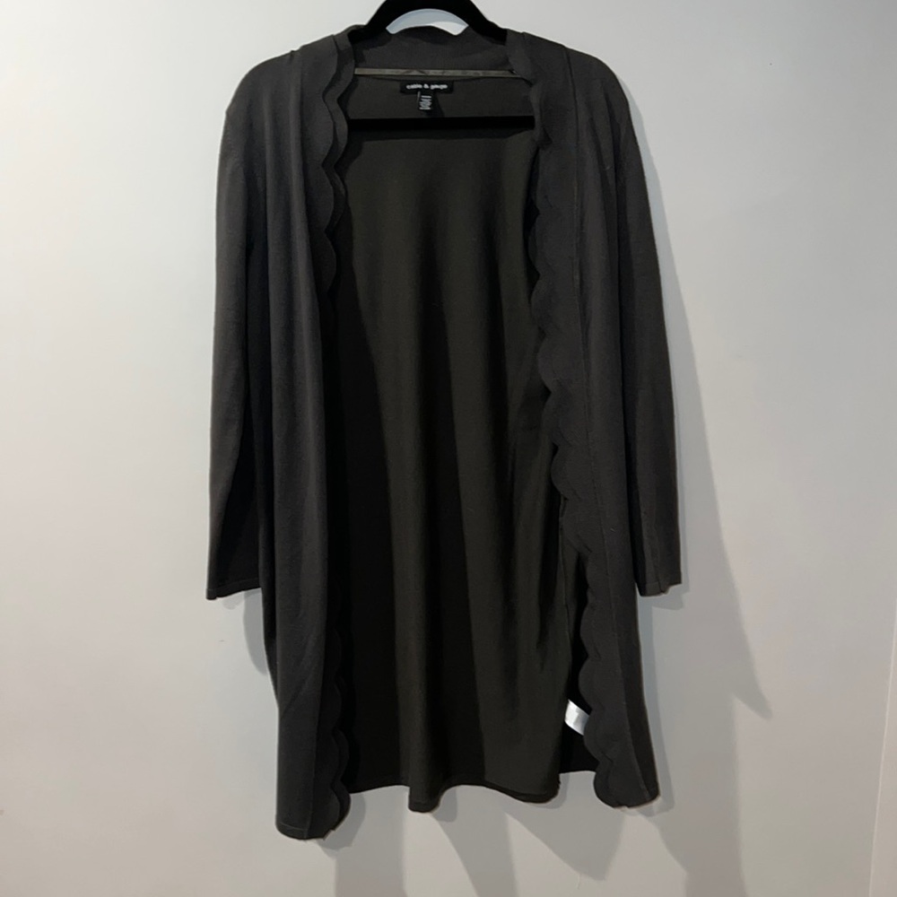 Olive green cardigan, worn once